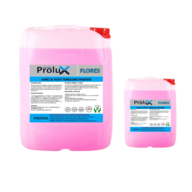 PROLUX FLORES GENEL VE YÜZEY TEMİZLEYİCİ 20 LT VE 5 LT 