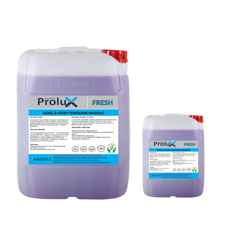 PROLUX FRESH Genel ve Yüzey Temizleyici – 20 LT & 5 LT