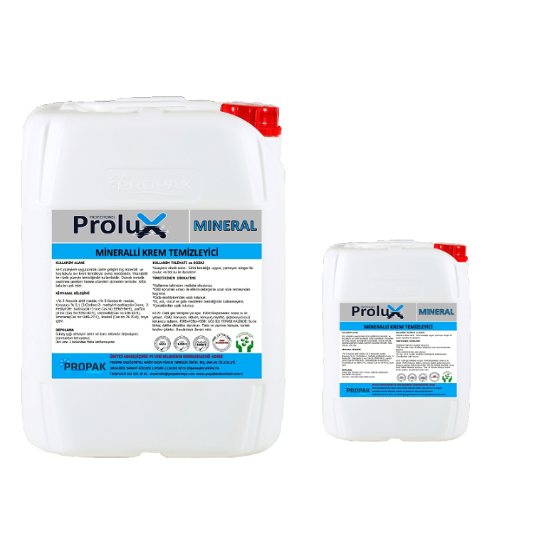 PROLUX MİNERALLİ KREM TEMİZLEYİCİ 5 LT VE 20 LT 