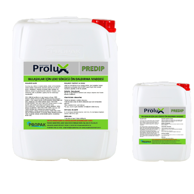 PROLUX PREDIP BULAŞIKLAR İÇİN LEKE ÇÖZÜCÜ ÖN DALDIRMA 20 LT 