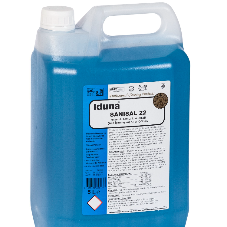 SANISAL 22 Hijyenik Temizlik ve Alkali (Asit İçermeyen) Kireç Çözücü
