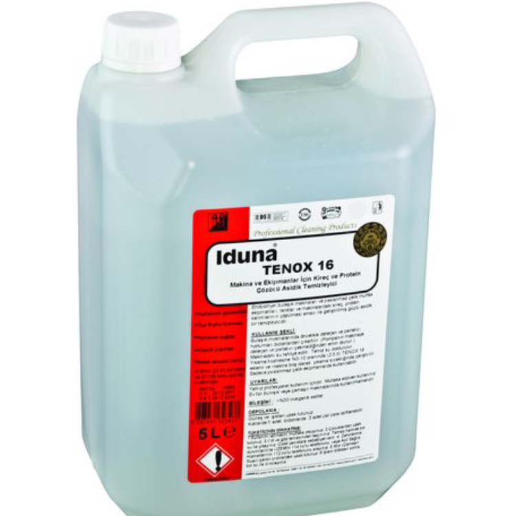TENOX 16 Makine ve Ekipmanlar İçin Kireç ve Protein Çözücü Asidik Temizleyici
